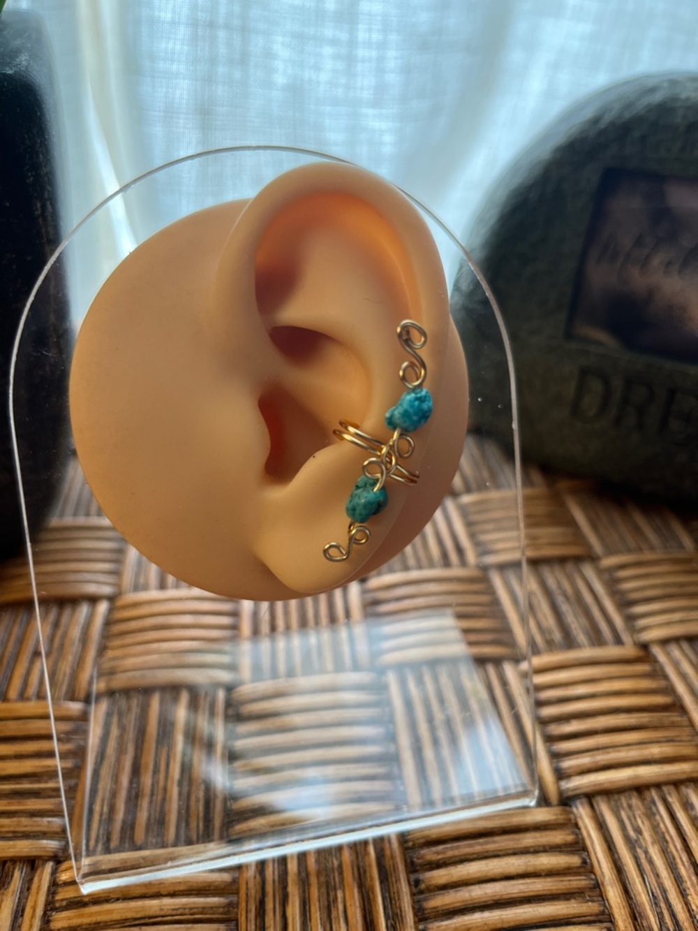 Gold-Tone Turquoise Ear Cuff - Women Jewelry